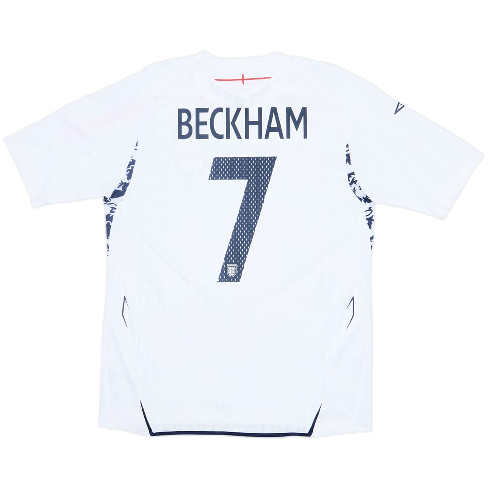 2007-09 England Home Shirt Beckham #7 - 8/10 - (L)