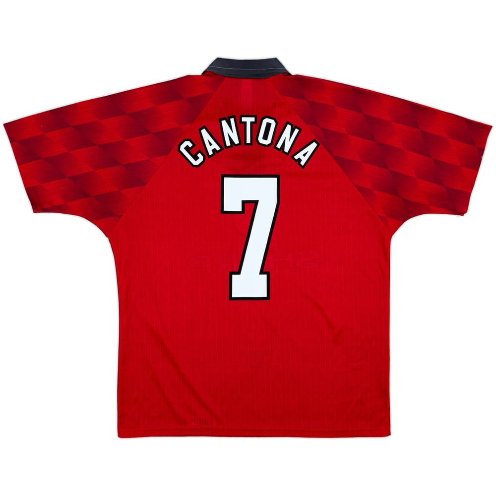 1996-98 Manchester United Home Shirt Cantona #7 - 8/10 - (L)