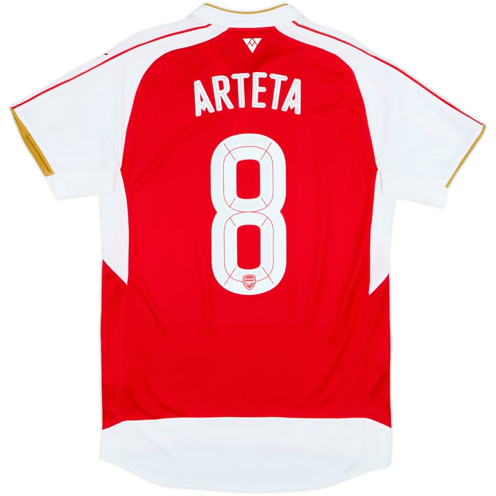 2015-16 Arsenal Home Shirt Arteta #8 - 8/10 - (M)