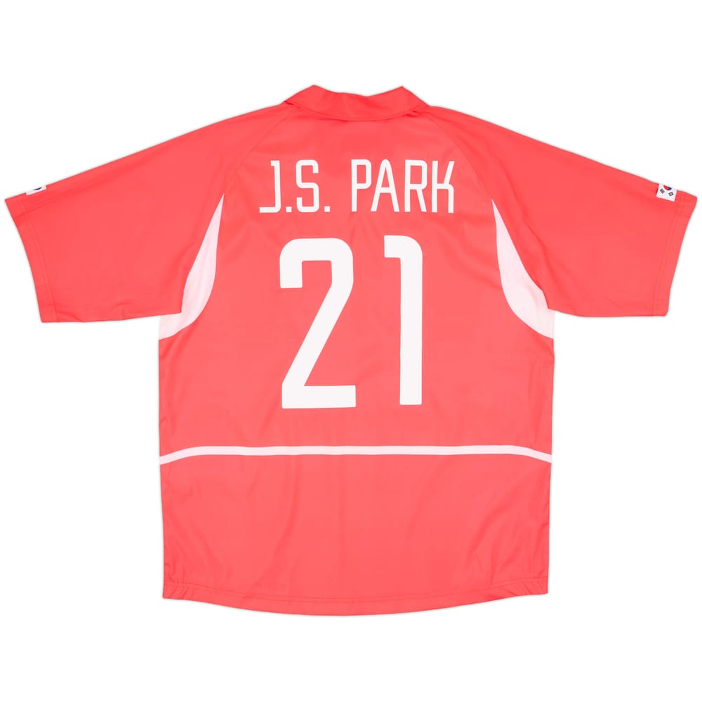 2002-03 South Korea Home Shirt J.S.Park #21 - 10/10 - (XL)