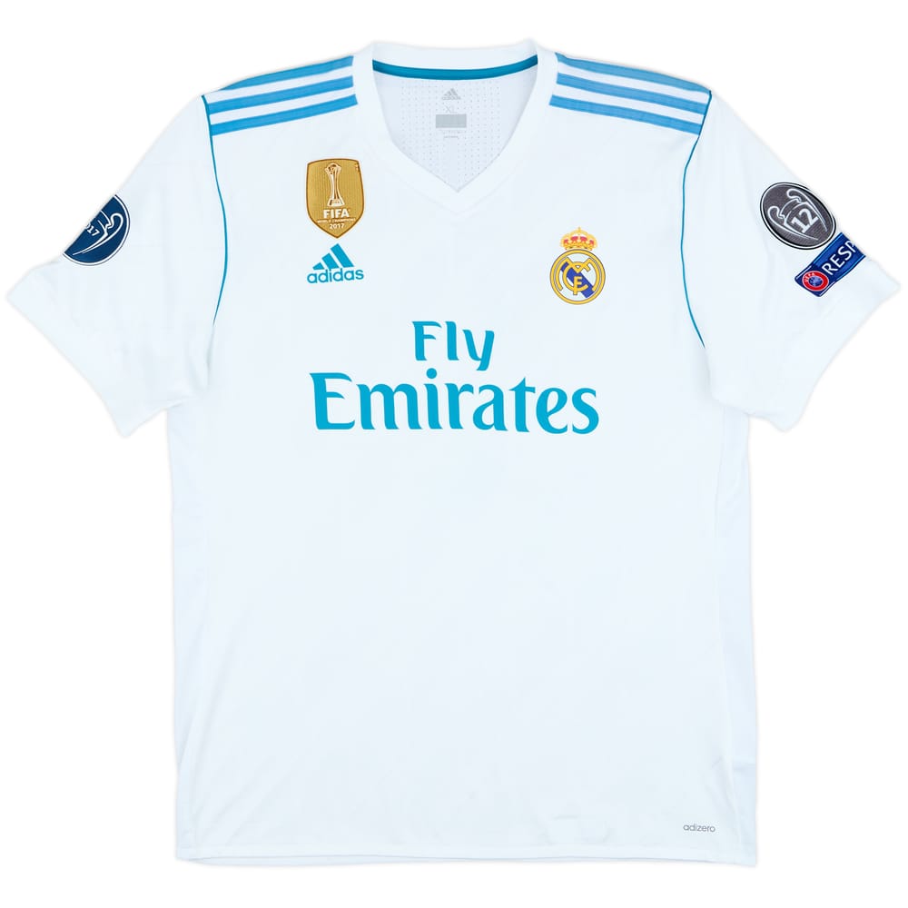 2017-18 Real Madrid Authentic Home Shirt - 4/10 - (XL)