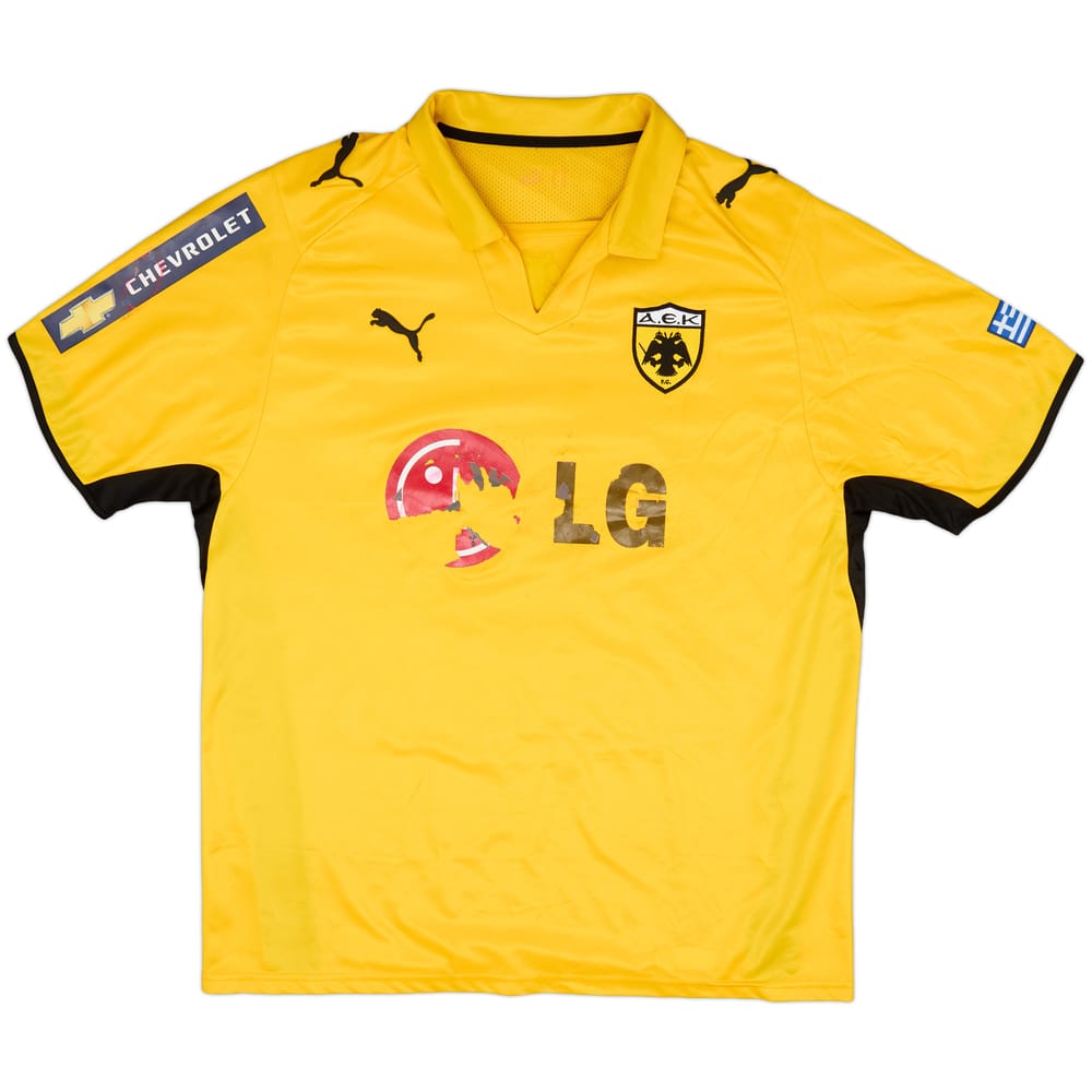 2008-09 AEK Athens Home Shirt - 4/10 - (XL)