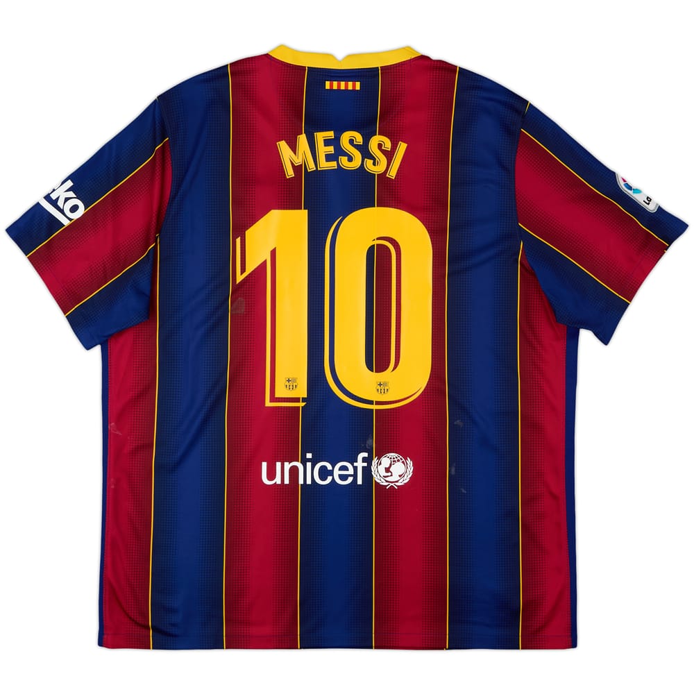 2020-21 Barcelona Home Shirt Messi #10 - 7/10 - (XXL)