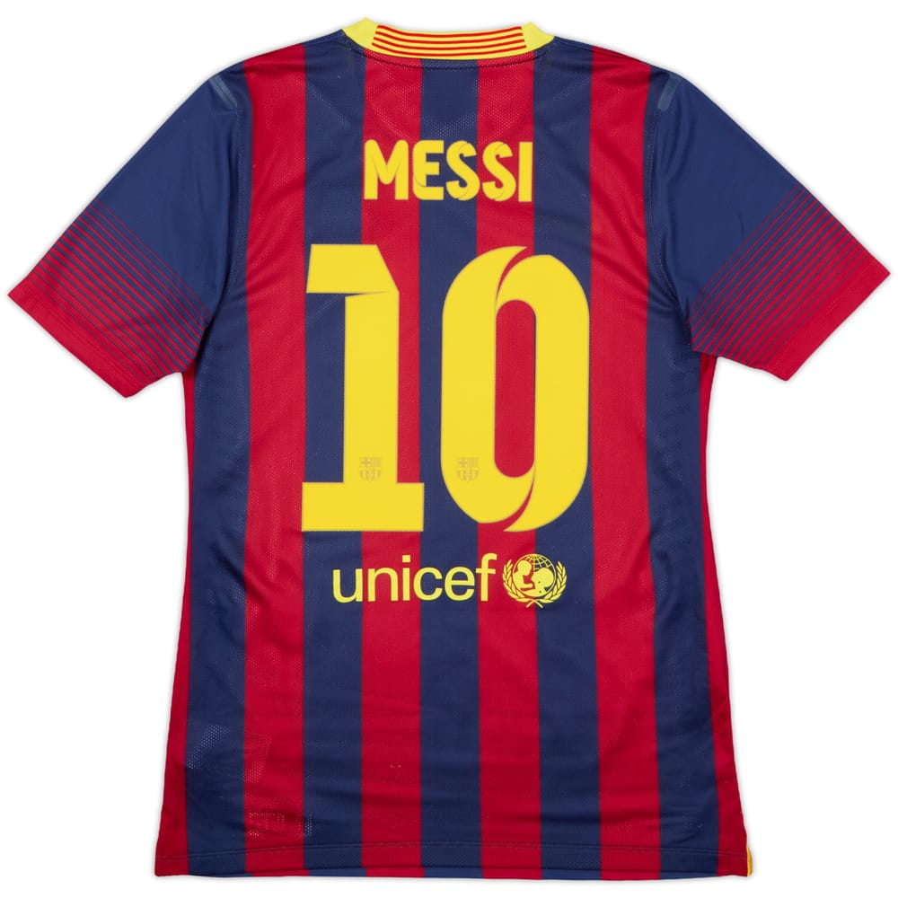 2013-14 Barcelona Authentic Home Shirt Messi #10 - 8/10 - (M)