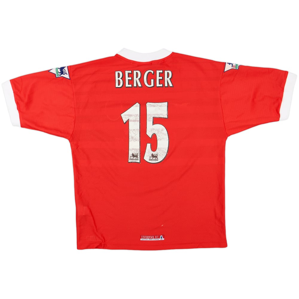 1998-00 Liverpool Home Shirt Berger #15 - 6/10 - (L)
