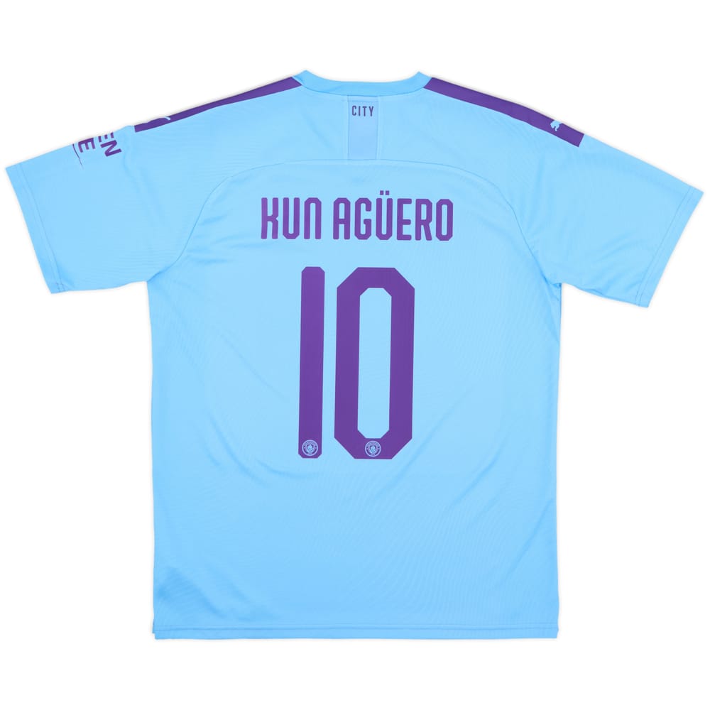 2019-20 Manchester City Home Shirt Kun Aguero #10 - 10/10 - (L)