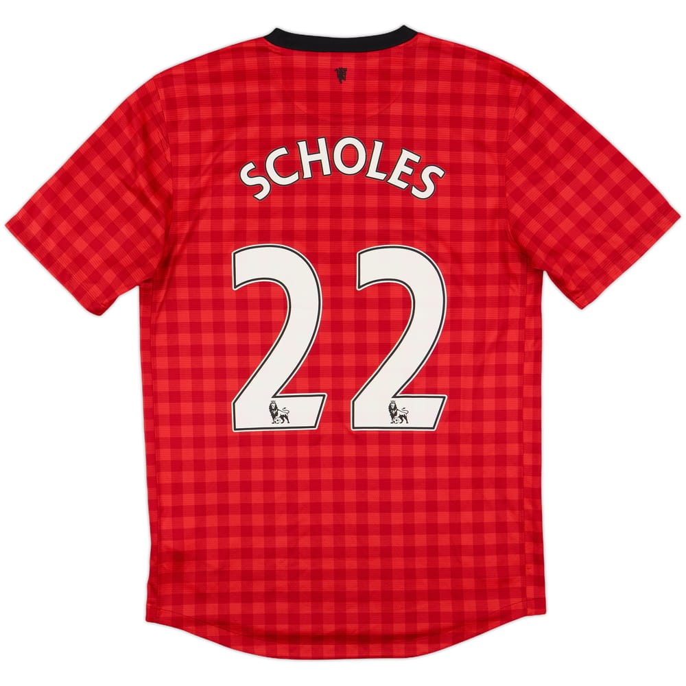 2012-13 Manchester United Home Shirt Scholes #22 - 8/10 - (S)