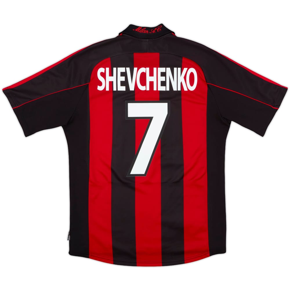 2000-02 AC Milan Home Shirt Shevchenko #7 - 9/10 - (M)