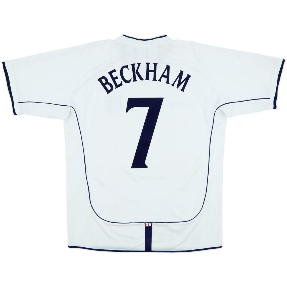 2001-03 England Home Shirt Beckham #7 - 5/10 - (XL)