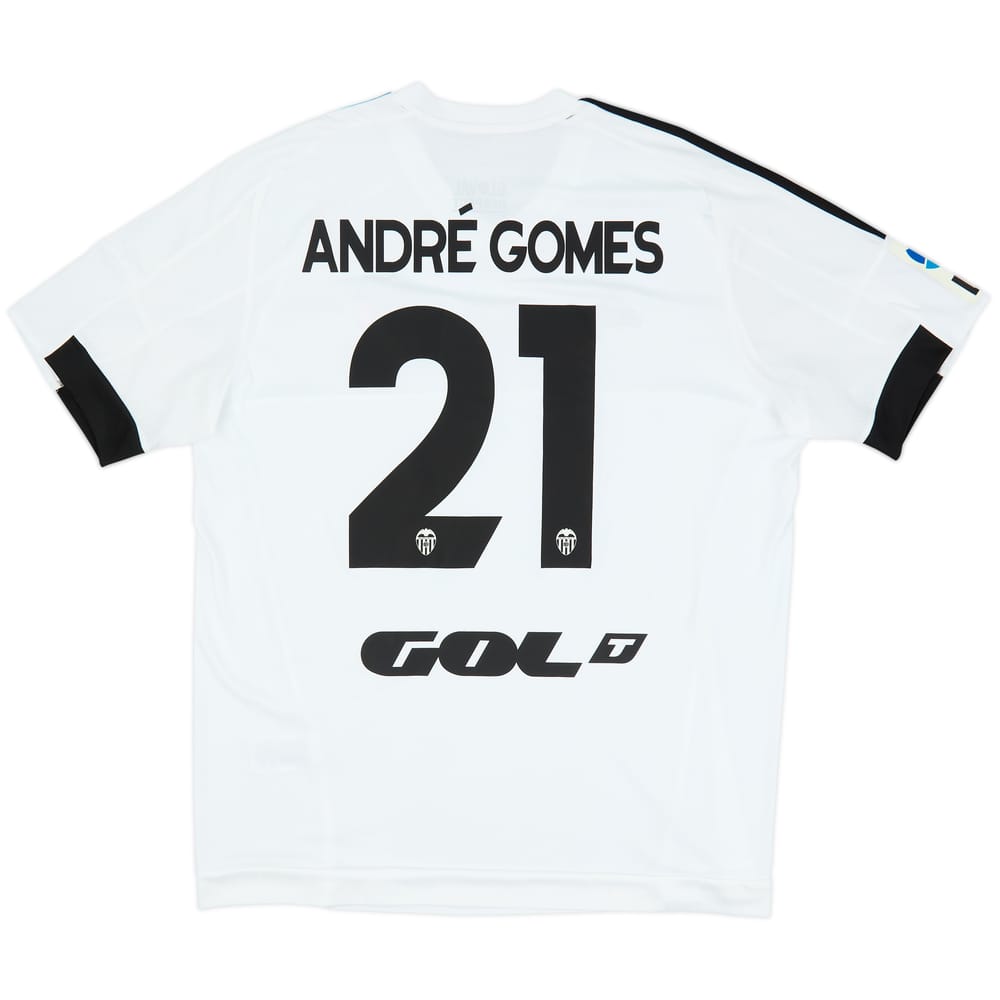 2015-16 Valencia Home Shirt Andre Gomes #21 - 8/10 - (XL)