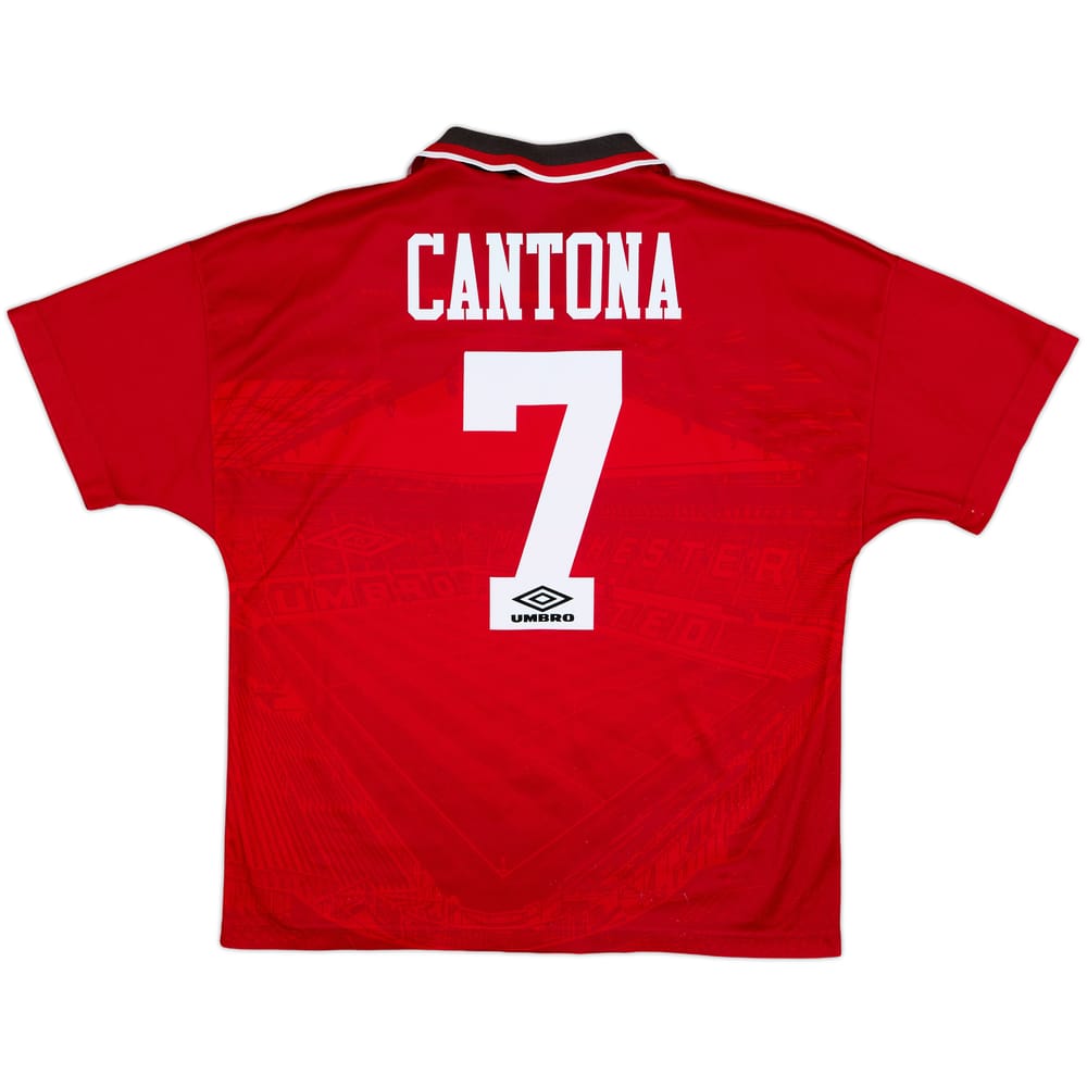 1994-96 Manchester United Home Shirt Cantona #7 - 8/10 - (L)