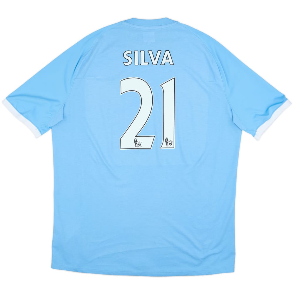 2010-11 Manchester City Home Shirt Silva #21 - 6/10 - (XL)