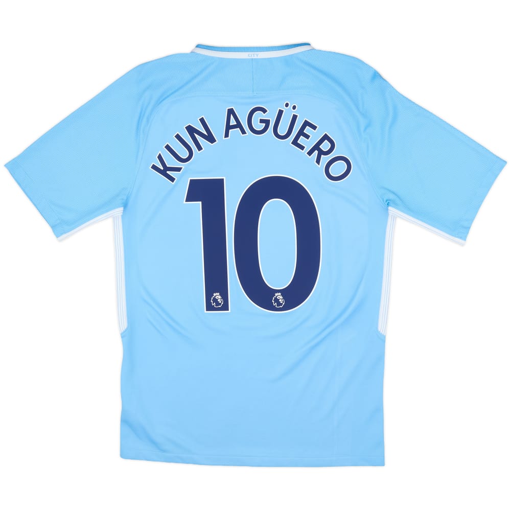 2017-18 Manchester City Home Shirt Kun Aguero #10 - 5/10 - (S)