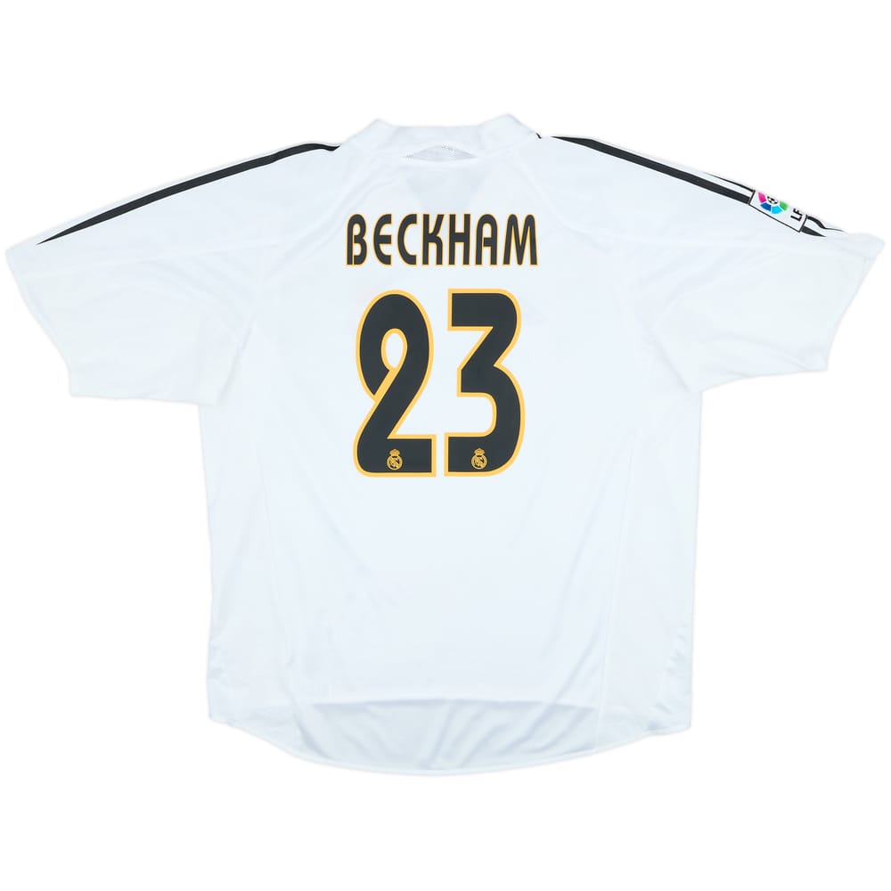 2004-05 Real Madrid Home Shirt Beckham #23 - 8/10 - (XL)