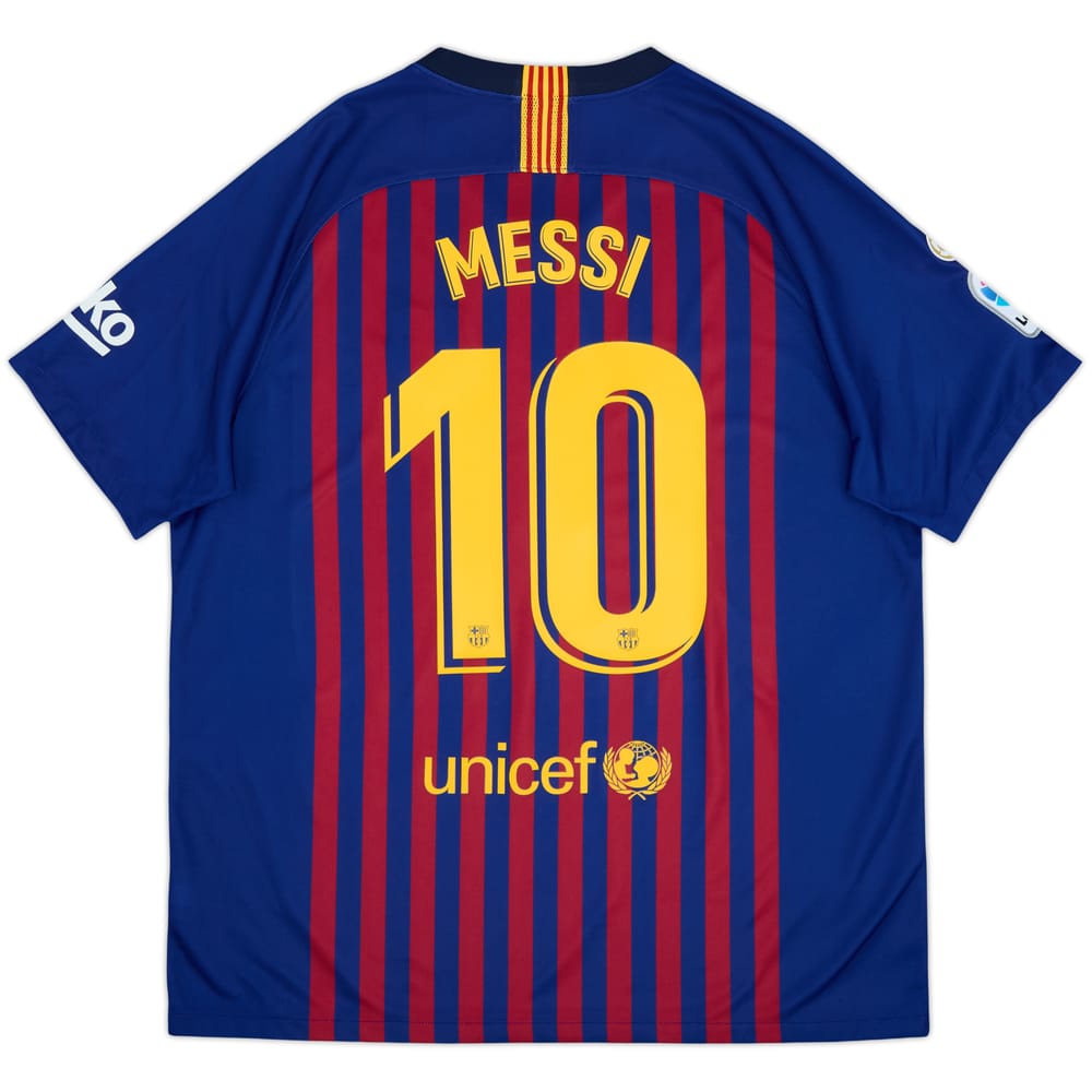 2018-19 Barcelona Home Shirt Messi #10 - 8/10 - (XL)