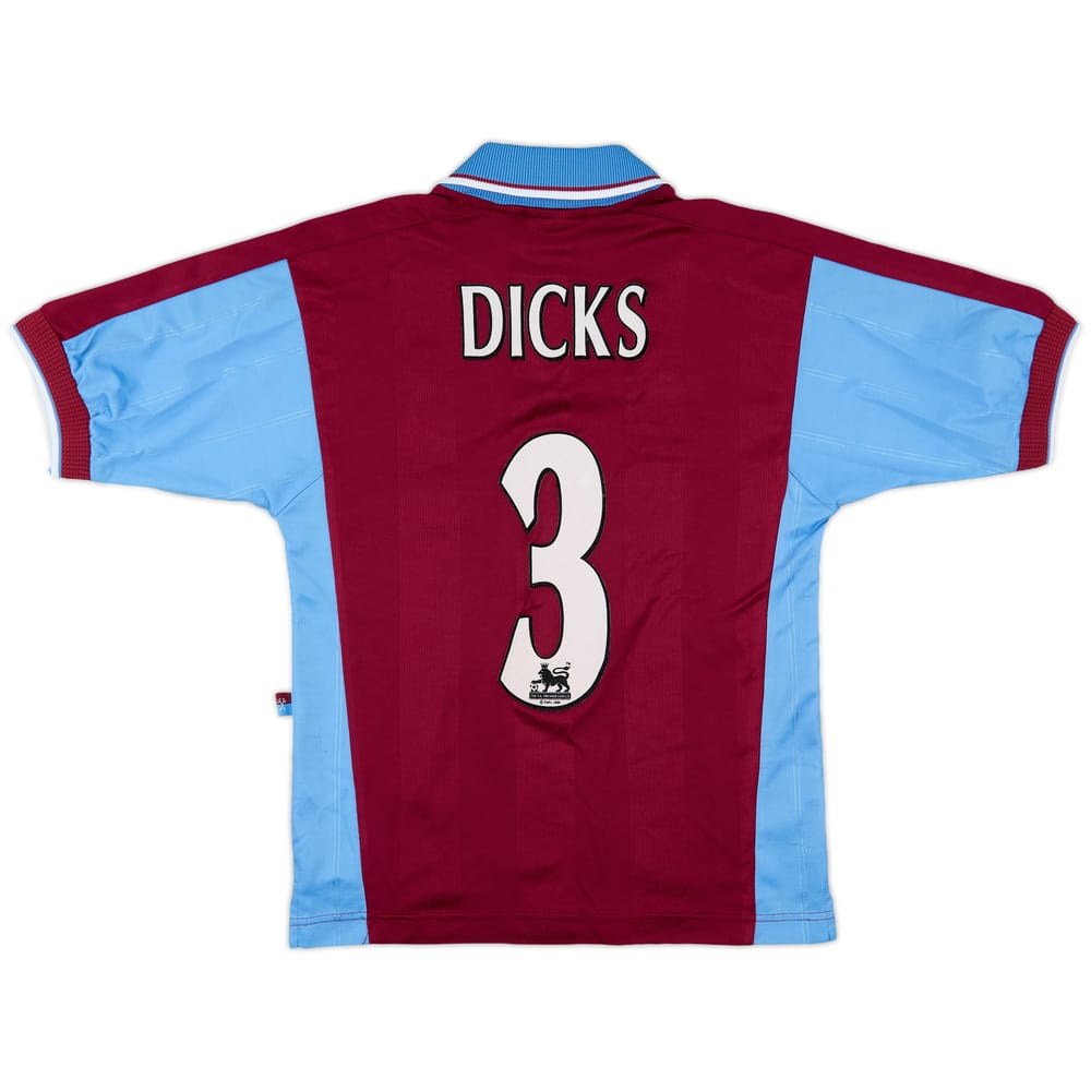 1998-99 West Ham Home Shirt Dicks #3 - 8/10 - (L.Boys)