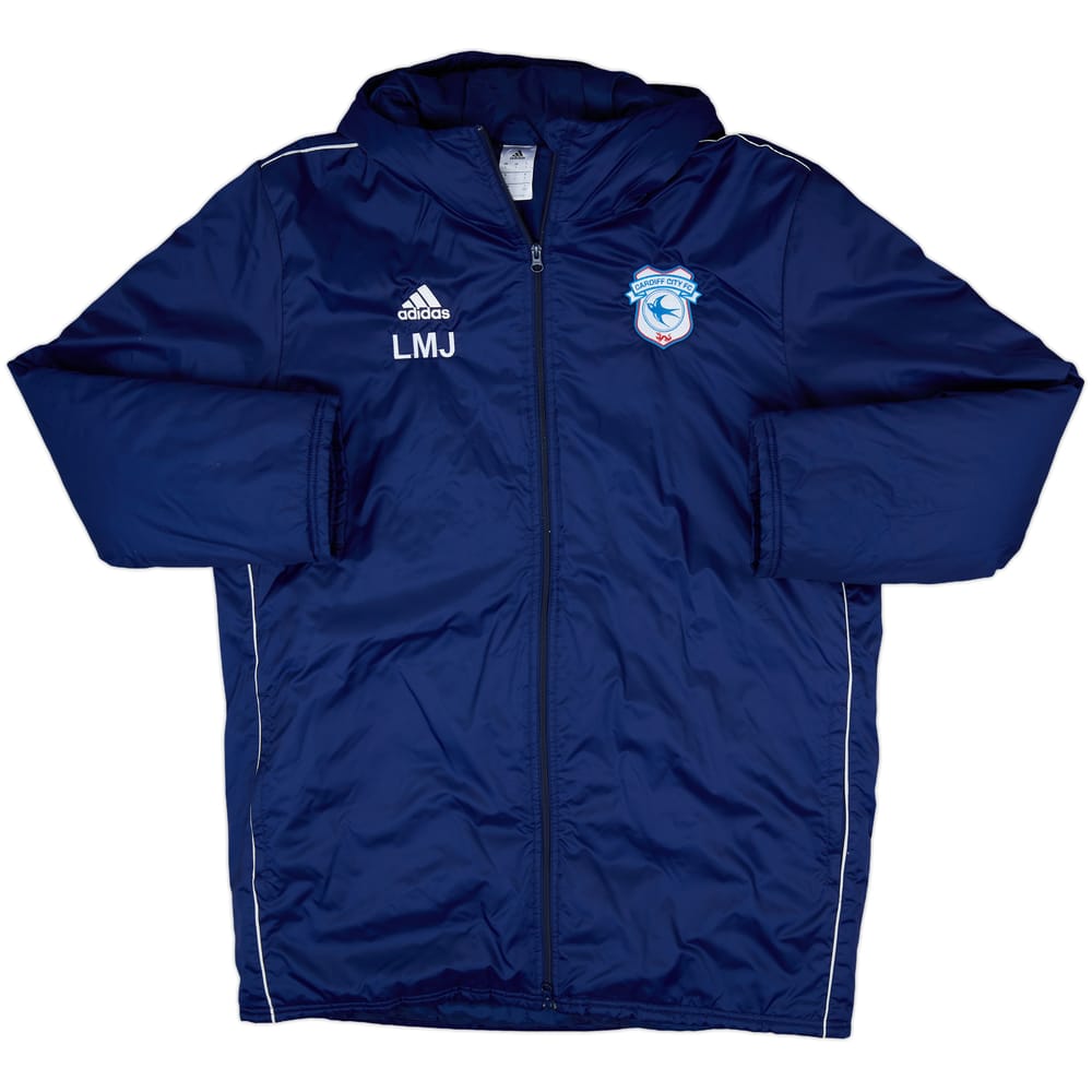2018-19 Cardiff City Staff Issue adidas Hooded Bench Coat LMJ - 8/10 - (L)