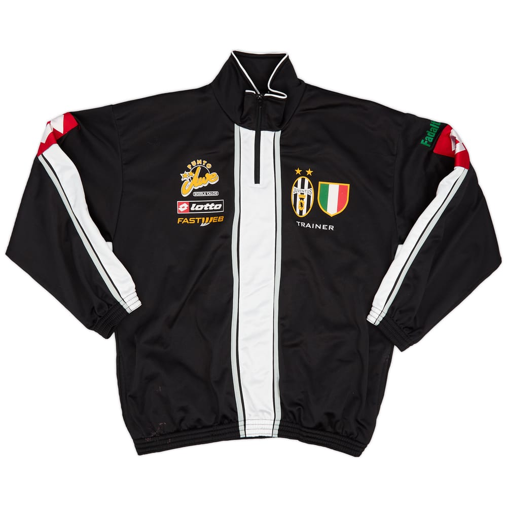2002-03 Juventus Staff Issue Lotto 'Scuola Calcio' 1/4 Zip Track Top - 8/10 - (XL)