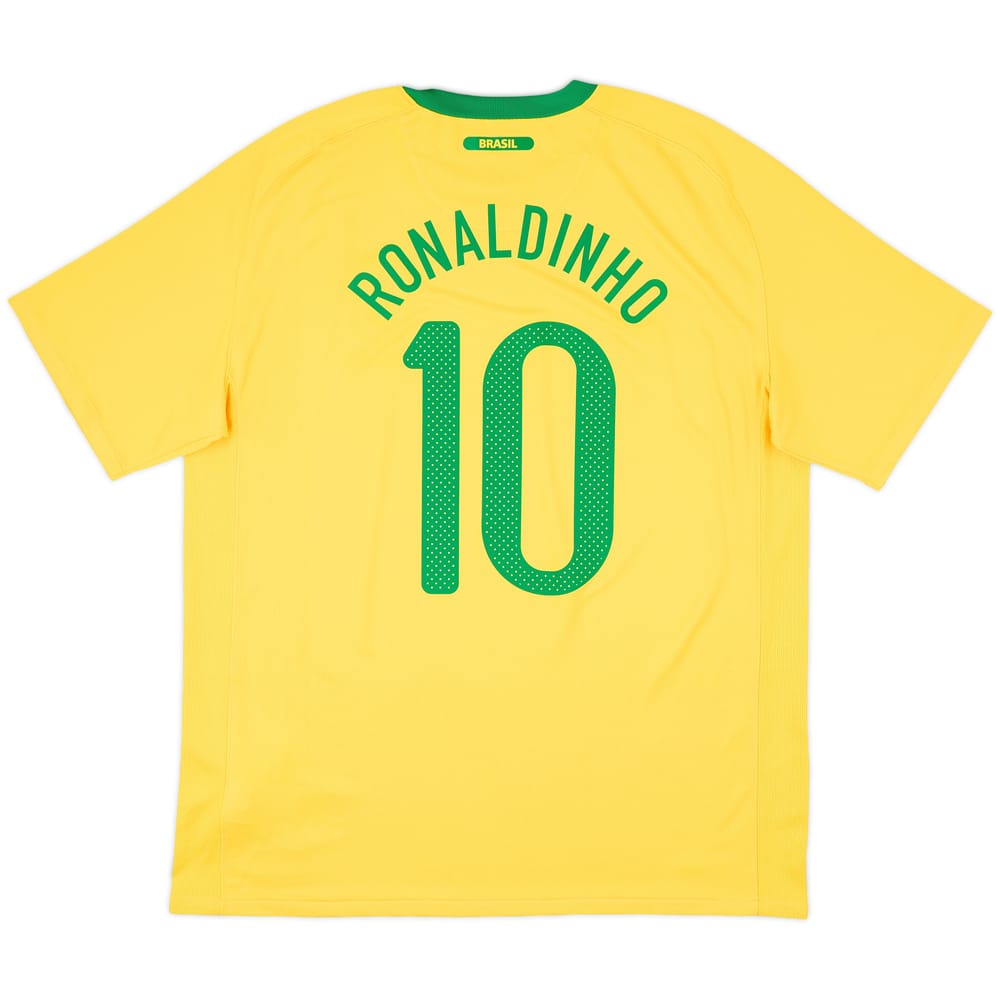 2010-11 Brazil Home Shirt Ronaldinho #10 (XL)