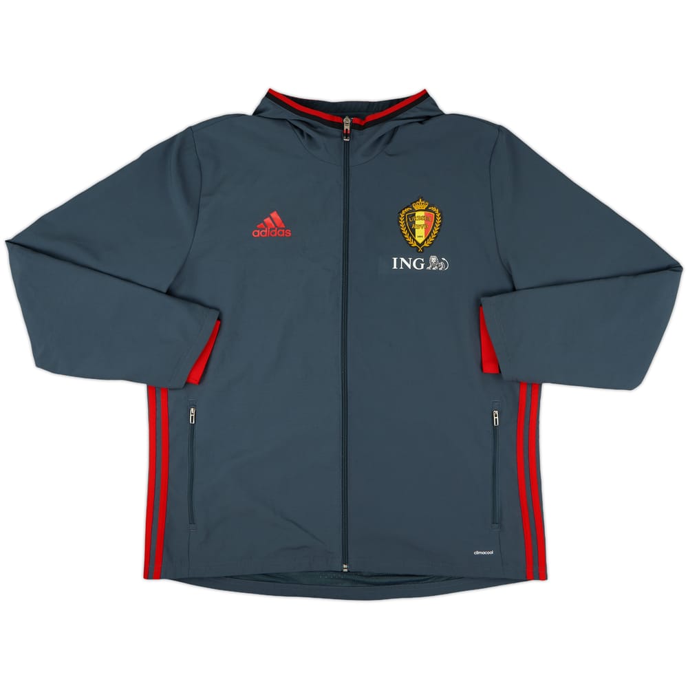 2015-16 Belgium adidas Hooded Track Jacket - 8/10 - (XXL)