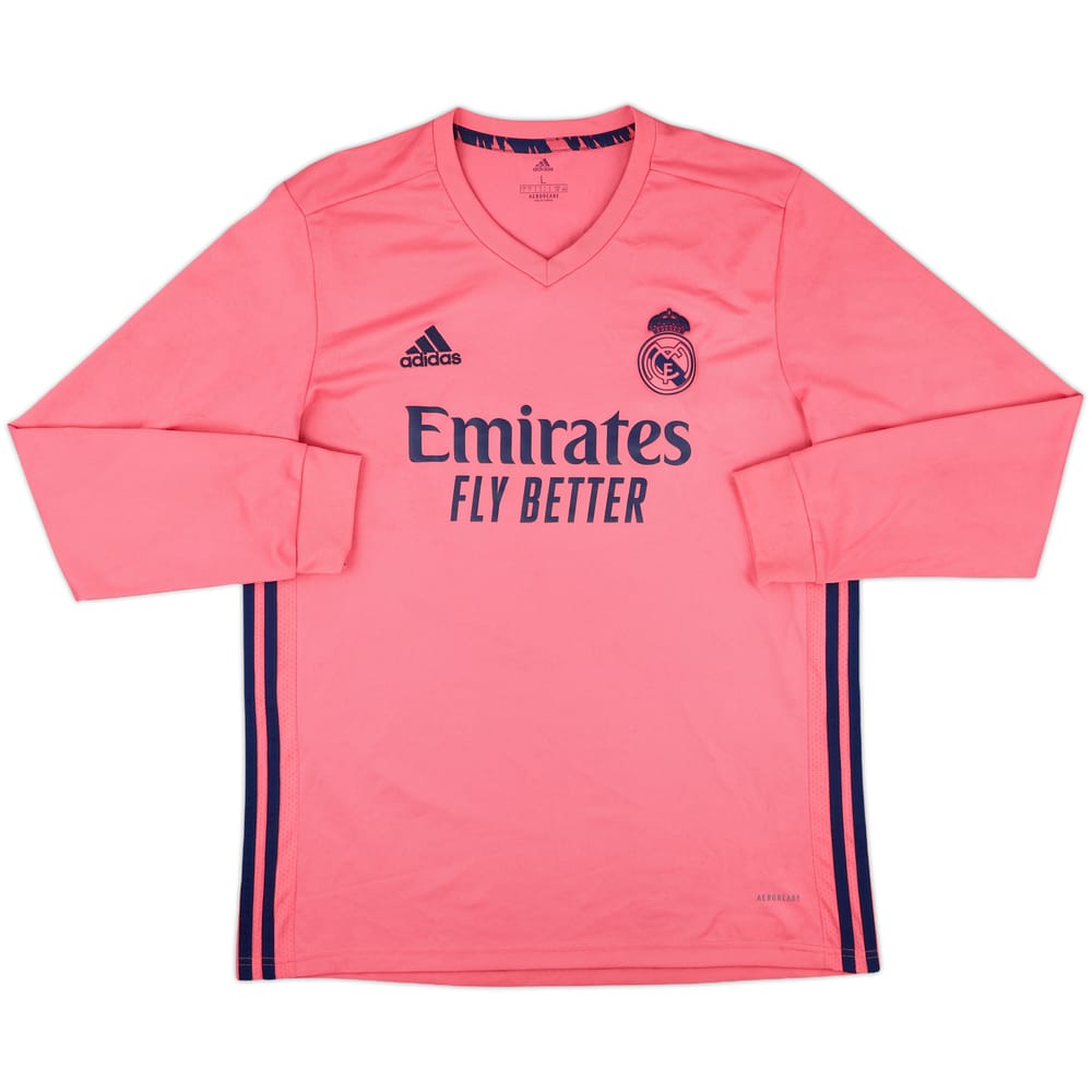 2020-21 Real Madrid Away L/S Shirt - 8/10 - (L)