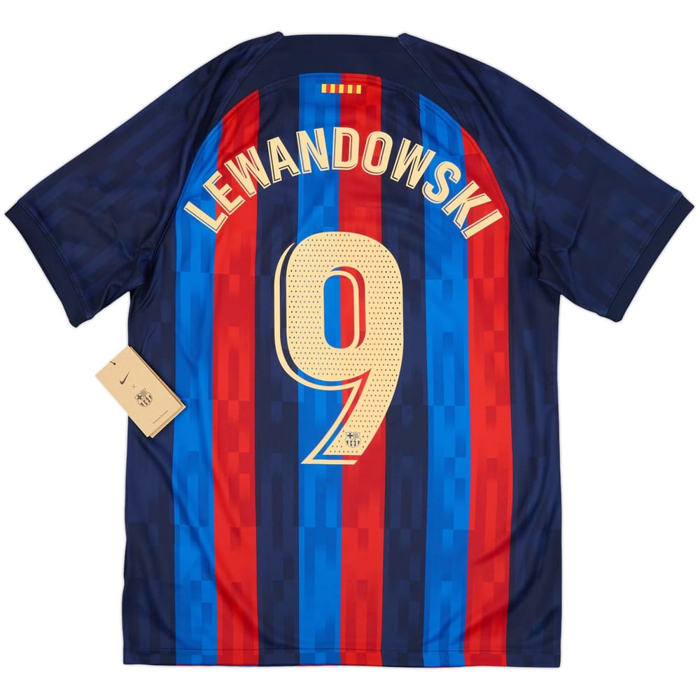 2022-23 Barcelona Home Shirt Lewandowski #9 (M)