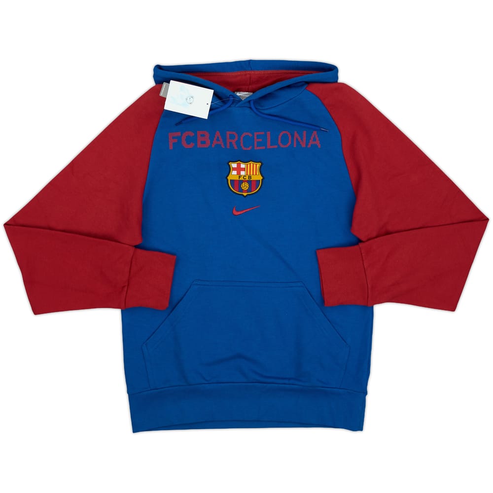 2009-10 Barcelona Nike Hooded Sweat Top (S)