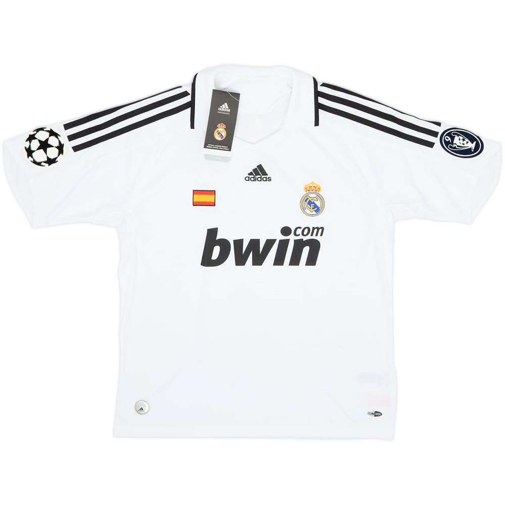 Camiseta de local del Real Madrid CL 2008-09 (M. Niños)