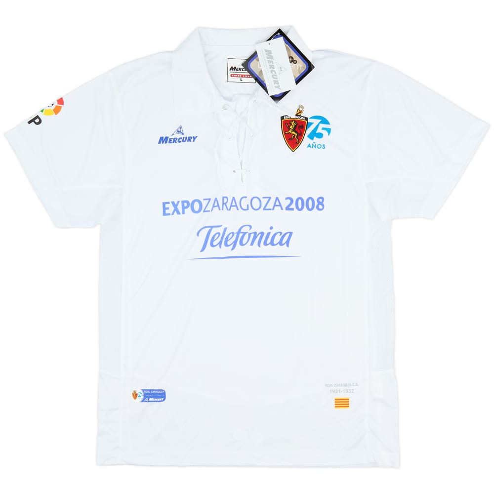 2007-08 Real Zaragoza Home Shirt (L)
