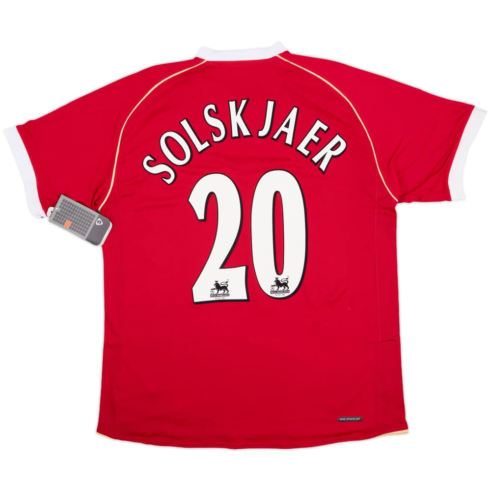 2006-07 Manchester United Home Shirt Solskjaer #20 (L)