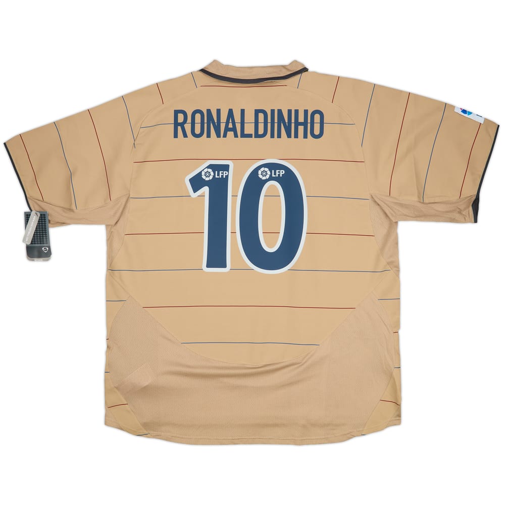 2003-05 Barcelona Away Shirt Ronaldinho #10 (XXL)
