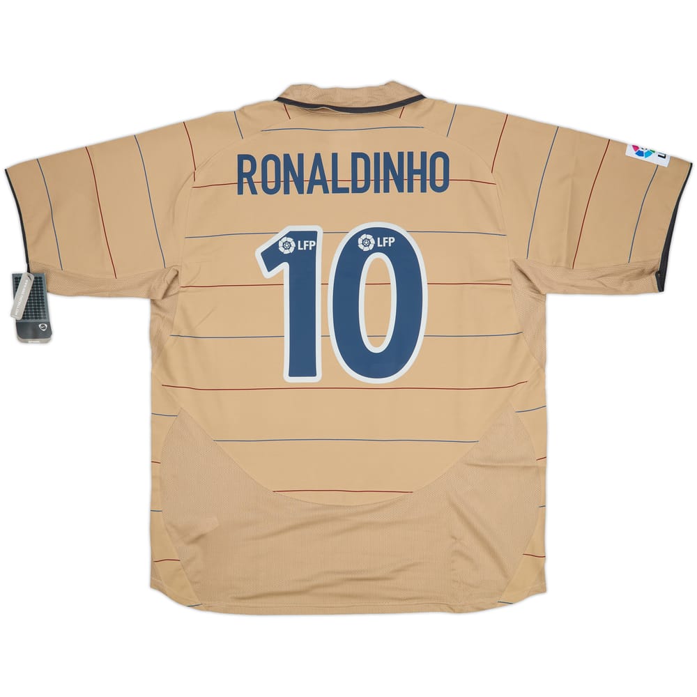 2003-05 Barcelona Away Shirt Ronaldinho #10 (XXL)