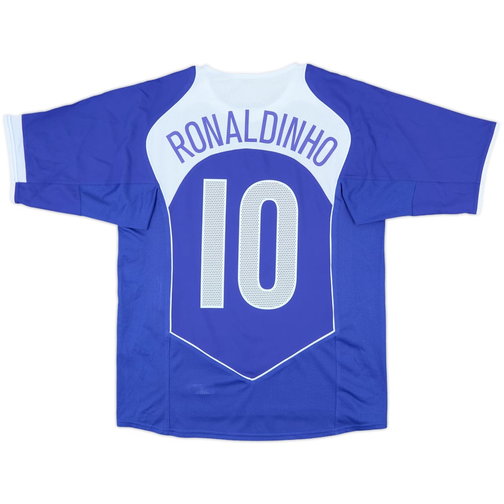 2004-06 Brazil Away Shirt Ronaldinho #10 - 9/10 - (M)