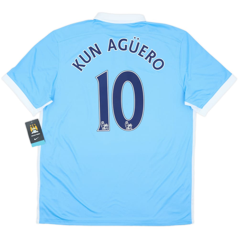 2015-16 Manchester City Home Shirt Kun Aguero #10 (XL)