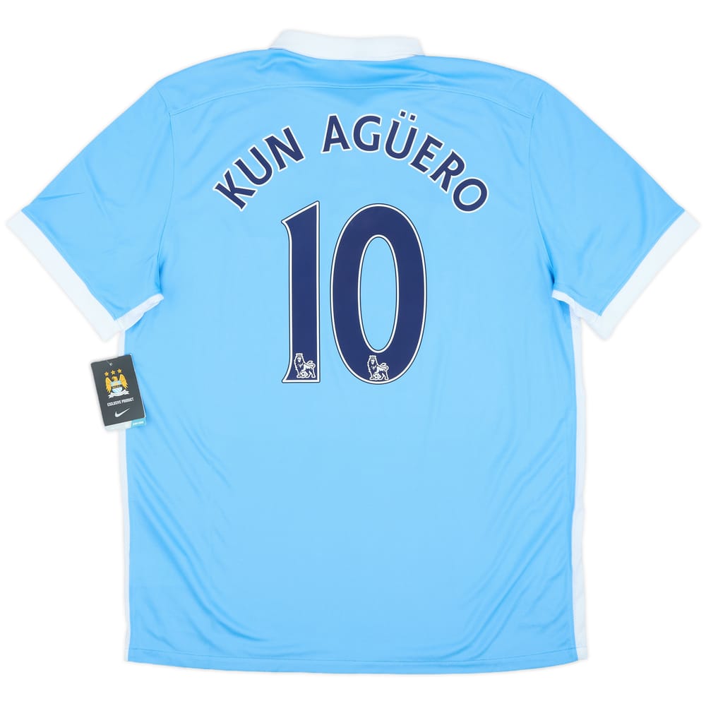 2015-16 Manchester City Home Shirt Kun Aguero #10 (XL)