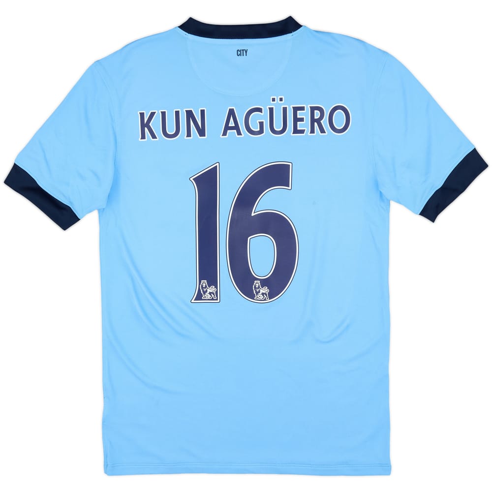 2014-15 Manchester City Home Shirt Kun Aguero #16 (S)
