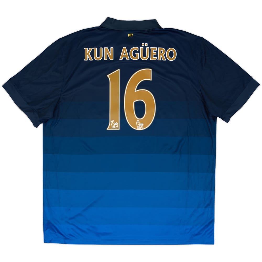 2014-15 Manchester City Away Shirt Kun Aguero #16 (XXL)