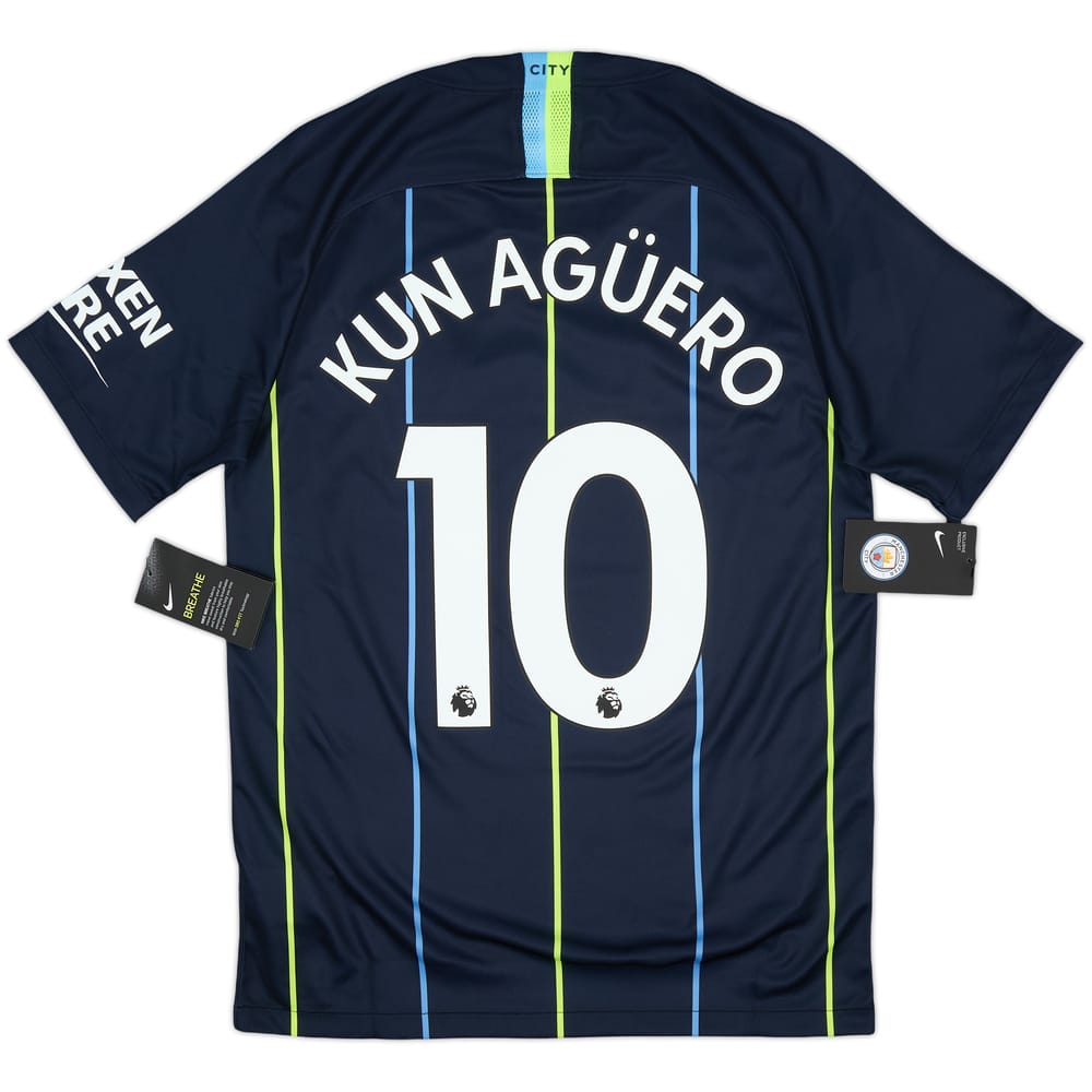 2018-19 Manchester City Away Shirt Kun Aguero #10 (S)