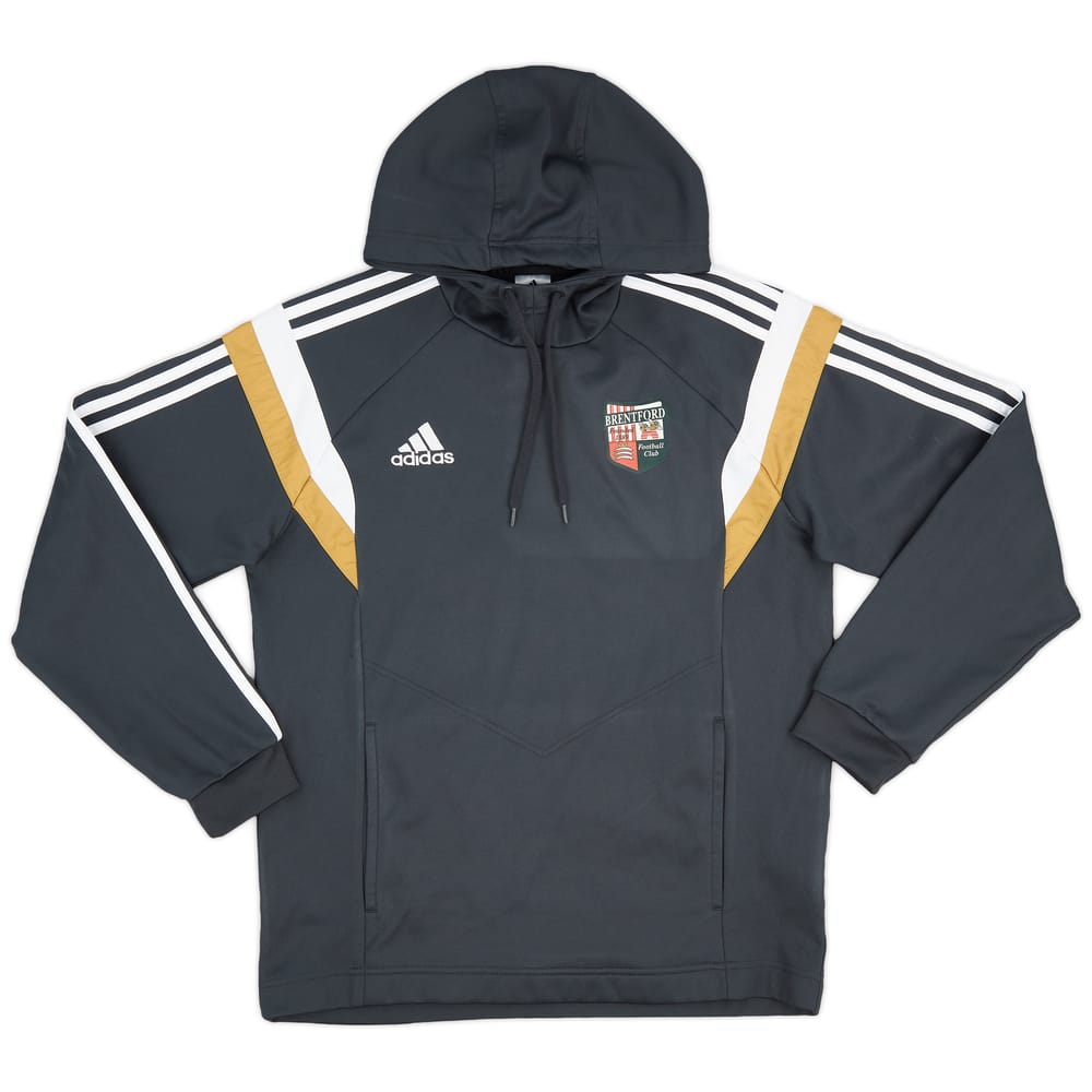 2014-15 Brentford adidas Hooded Sweat Top - 9/10 - (M)