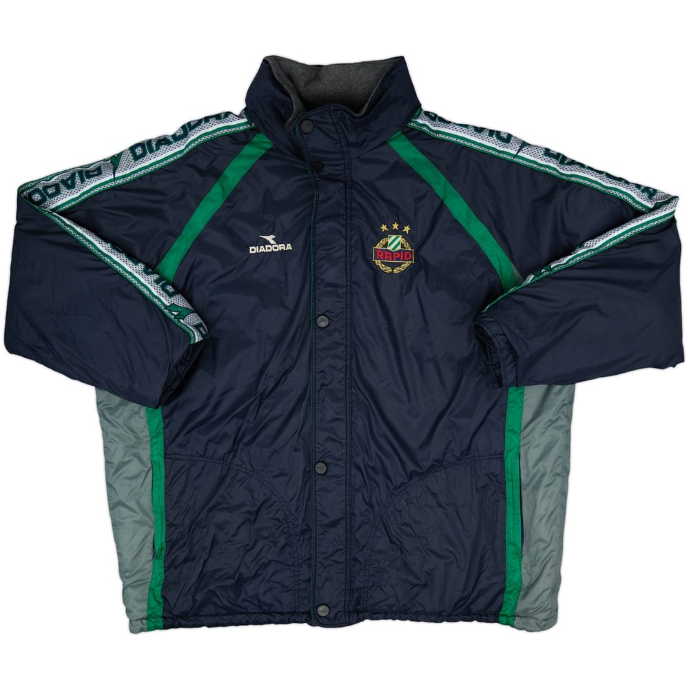 1998-99 Rapid Vienna Diadora Padded Bench Coat - 8/10 - (XXL)
