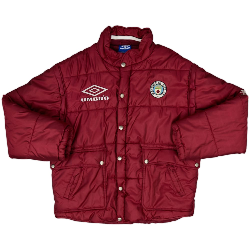 1995-96 Manchester City Umbro Padded Bench Coat - 8/10 - (L)
