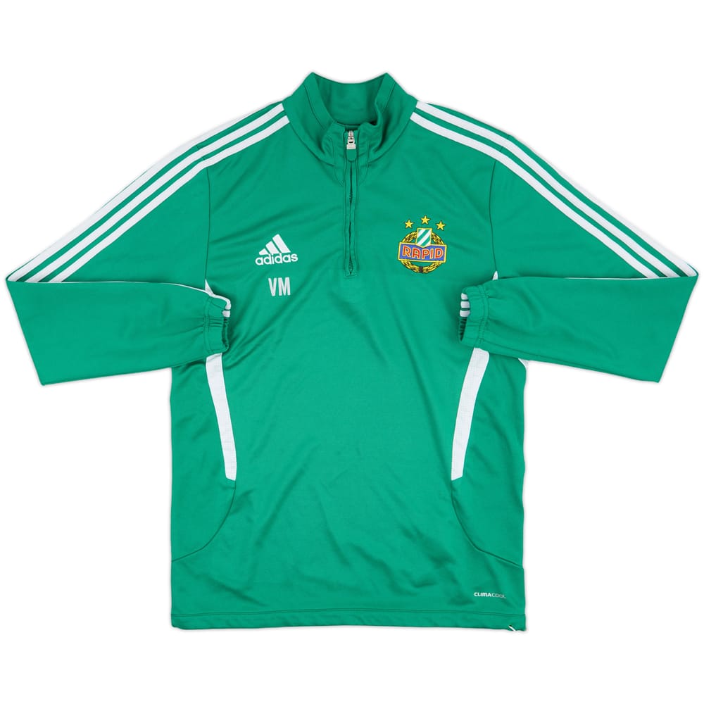 2012-13 Rapid Vienna adidas Staff Issue 1/4 Zip Drill Top VM - 9/10 - (M)