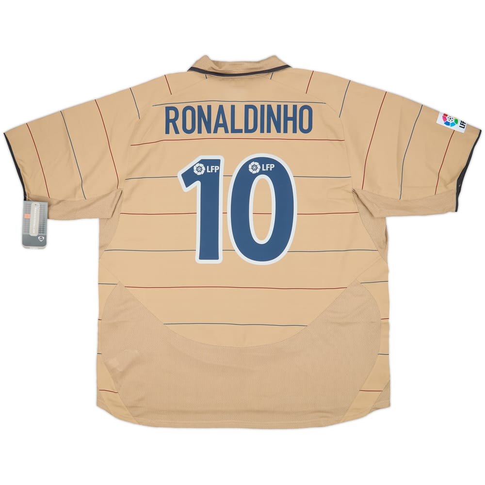 2003-05 Barcelona Away Shirt Ronaldinho #10 (XXL)