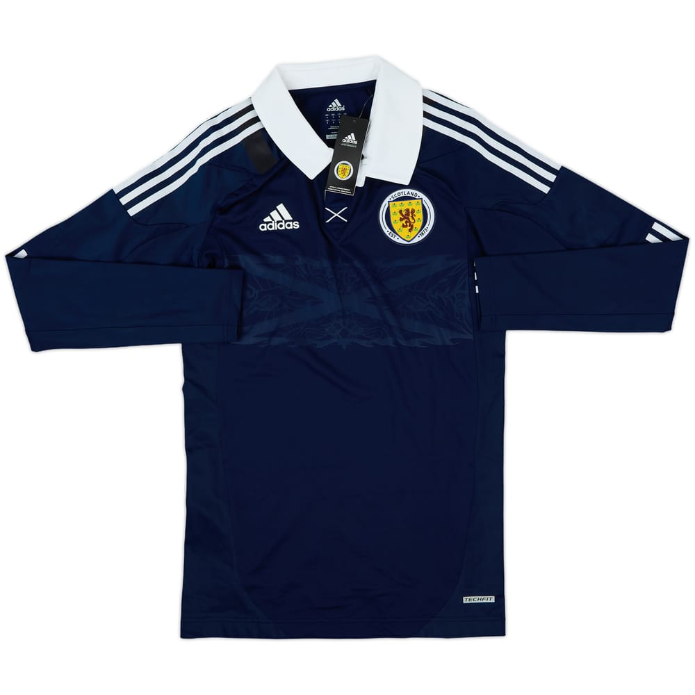 2011-13 Scotland Player Issue Techfit Home L/S Shirt (L)