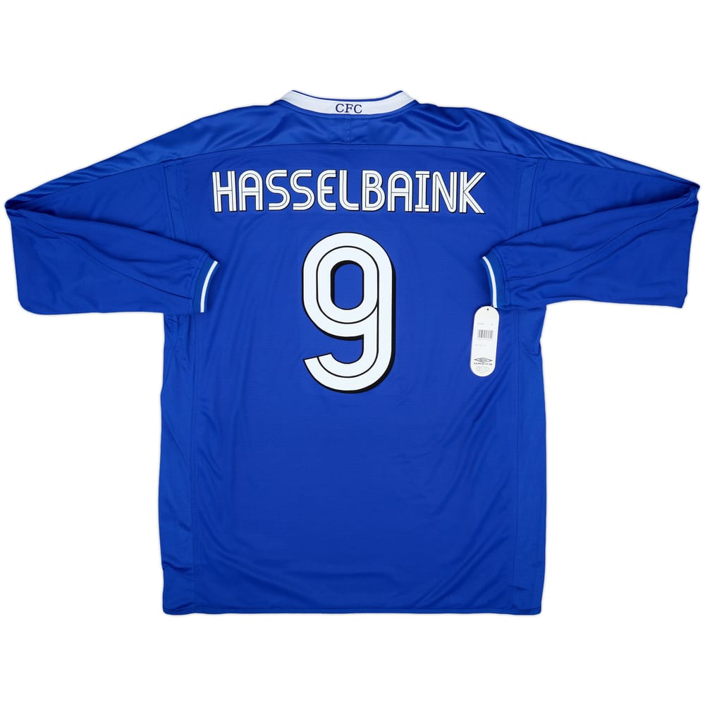 2003-05 Chelsea Home L/S Shirt Hasselbaink #9 (XL)