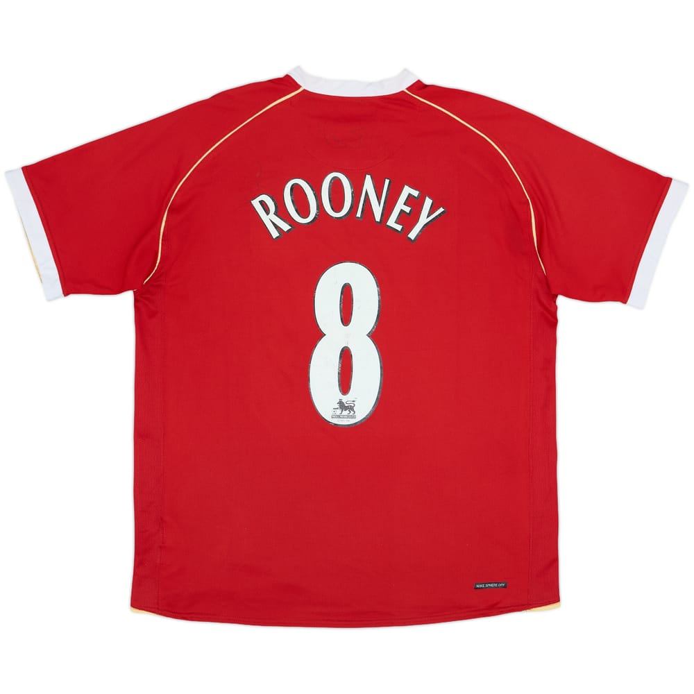 2006-07 Manchester United Home Shirt Rooney #8 - 6/10 - (L)