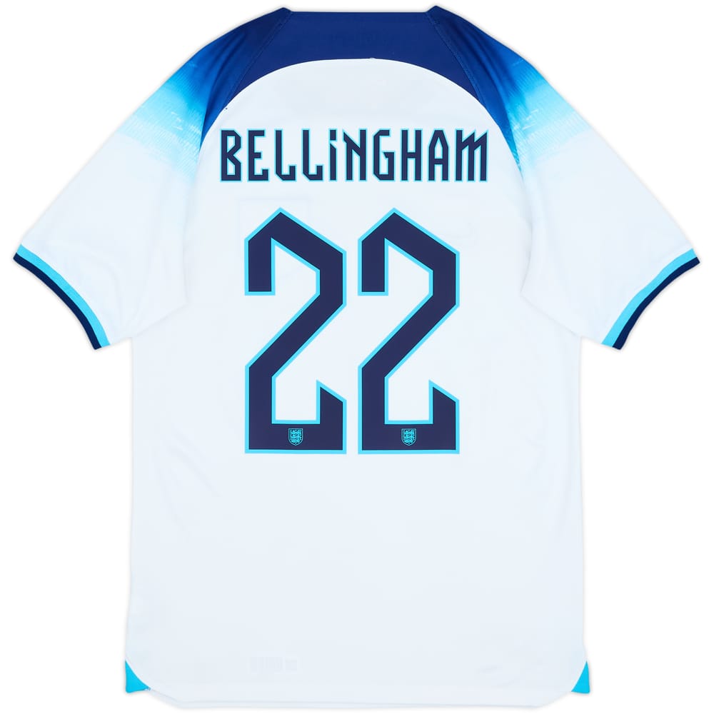 2022-23 England Home Shirt Bellingham #22 - 8/10 - (S)