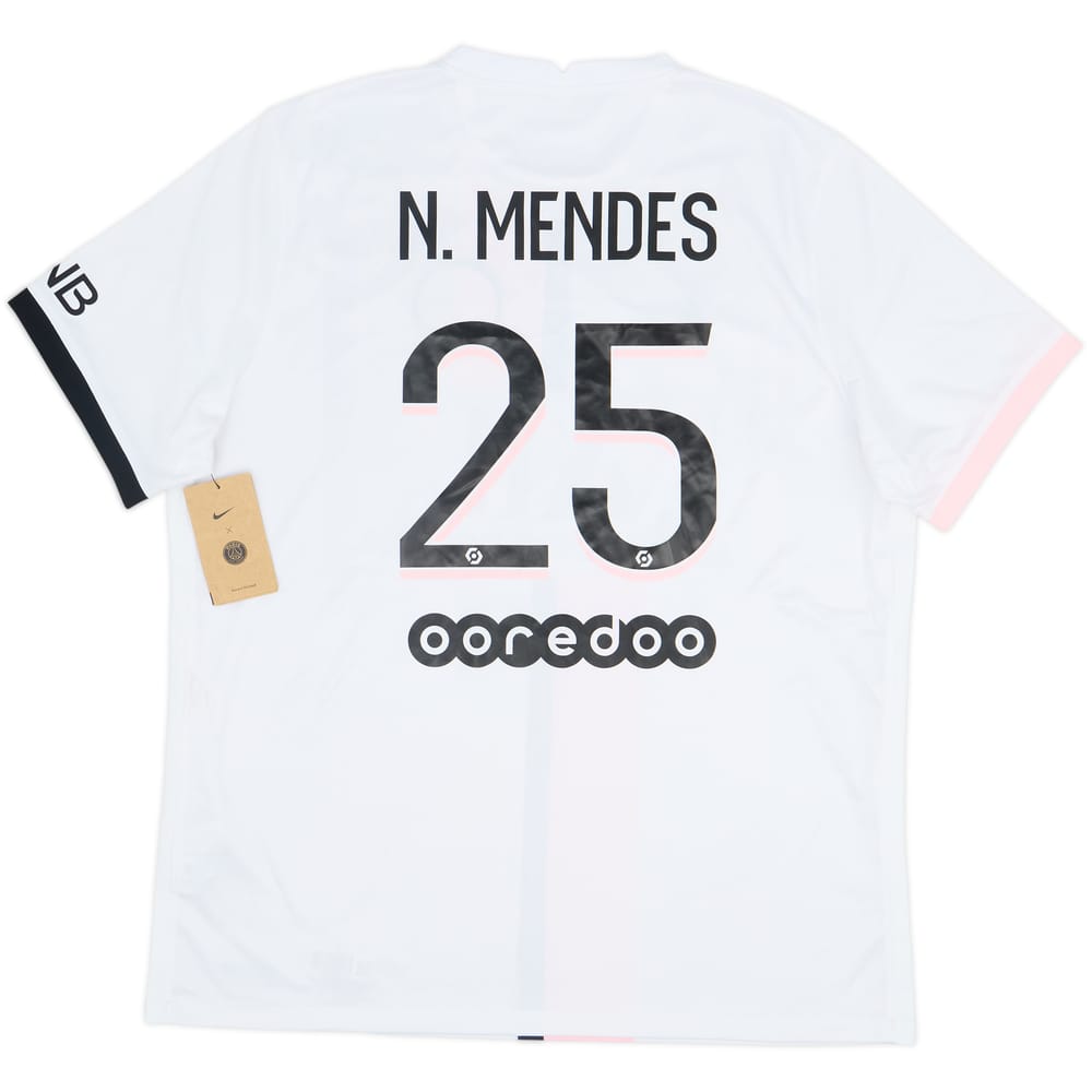 Camiseta de visitante del Paris Saint-Germain 2021-22 N. Mendes #25 (XL)