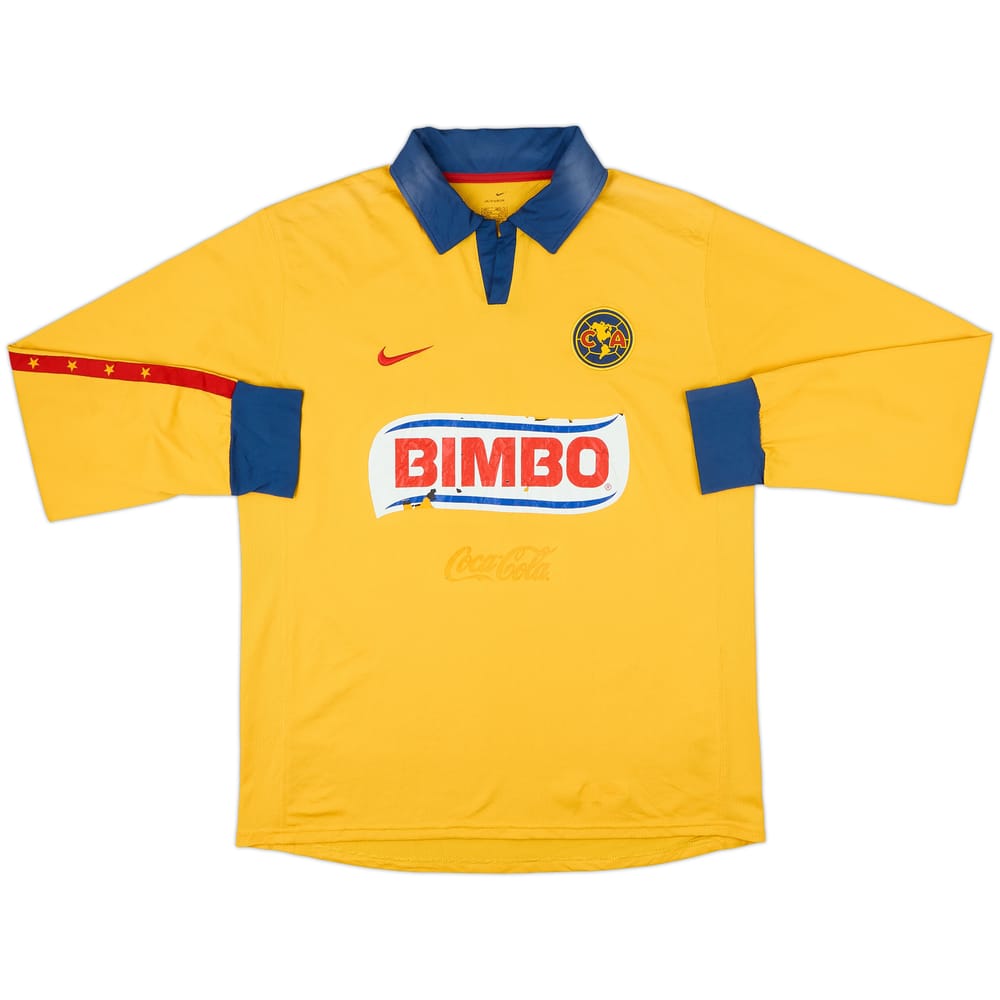 2006-07 Club America Home L/S Shirt - 4/10 - (L)