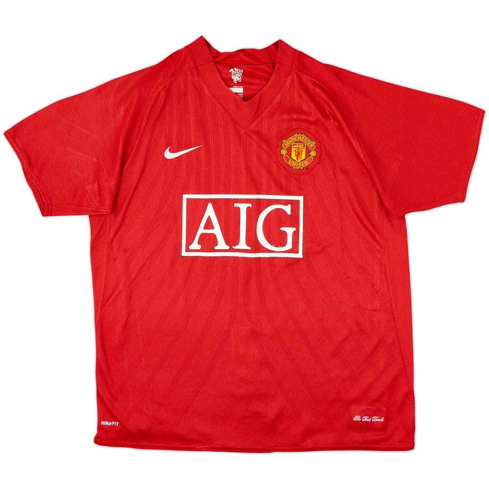 2007-09 Manchester United Home Shirt - 4/10 - (L)